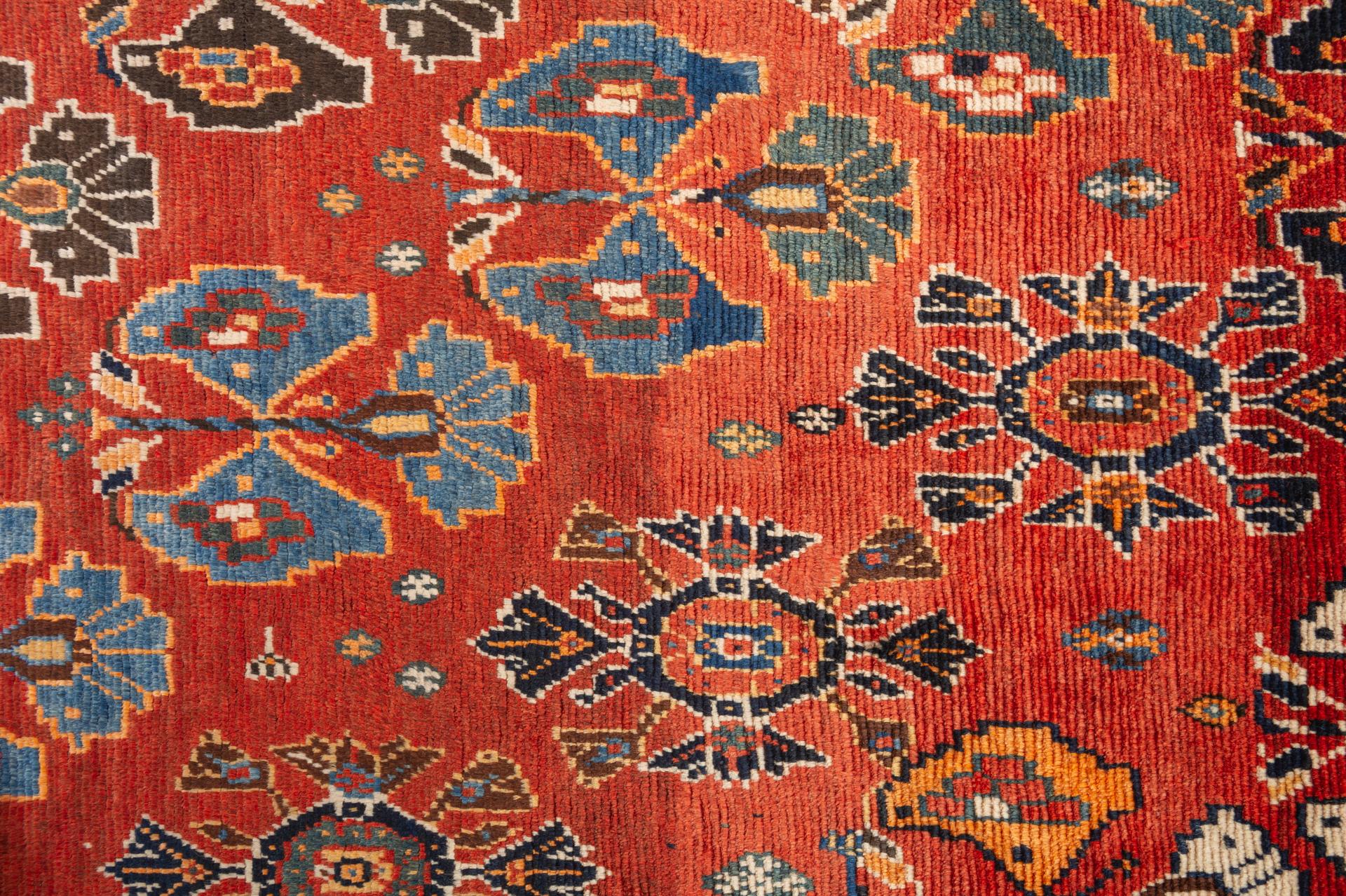 Hand-Knotted Vintage Tribal Rug For Sale