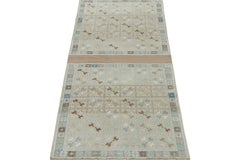 Vintage Tribal Rug in Gray with Beige and Blue Geometric Patterns by Rug & Kilim