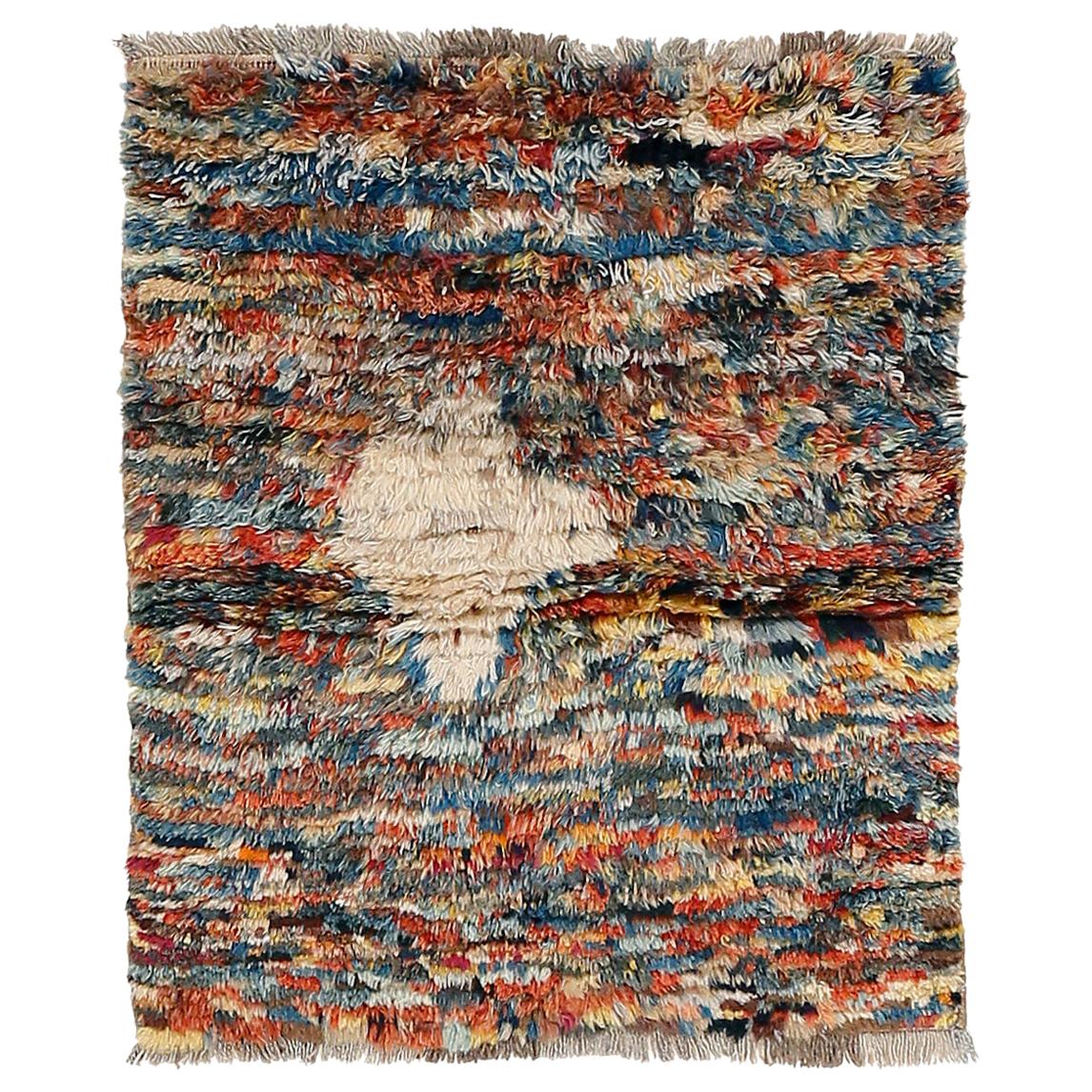 Vintage Tribal Rug with Abstract Design For Sale