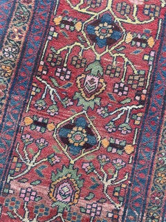 Vintage Tribal Runner with Khotan Pomegranate Border, c. 1940-50's