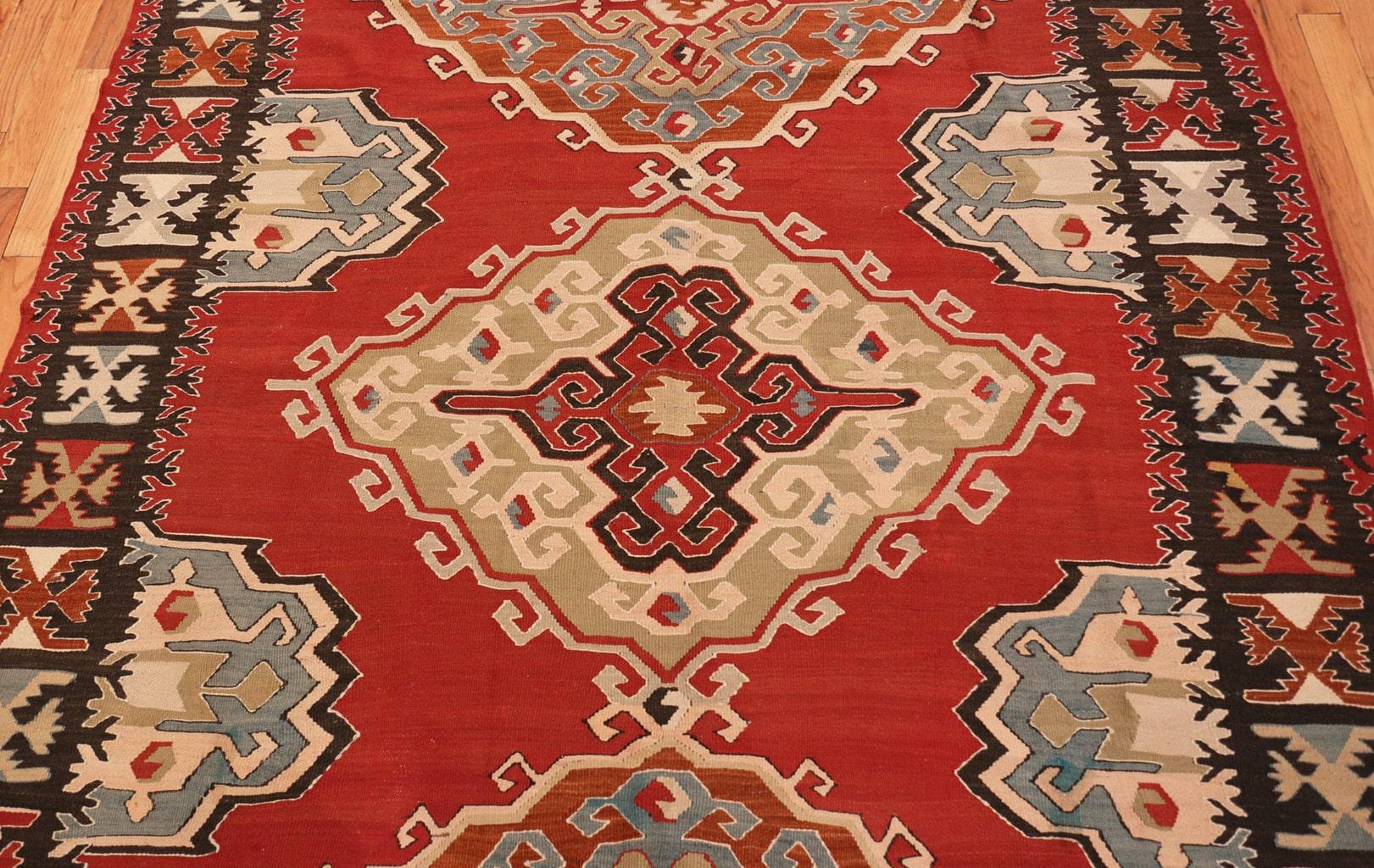 Vintage Tribal Turkish Kilim Rug In Good Condition In New York, NY
