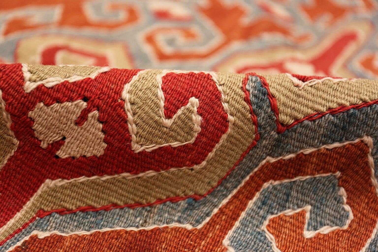 Wool Vintage Tribal Turkish Kilim Rug