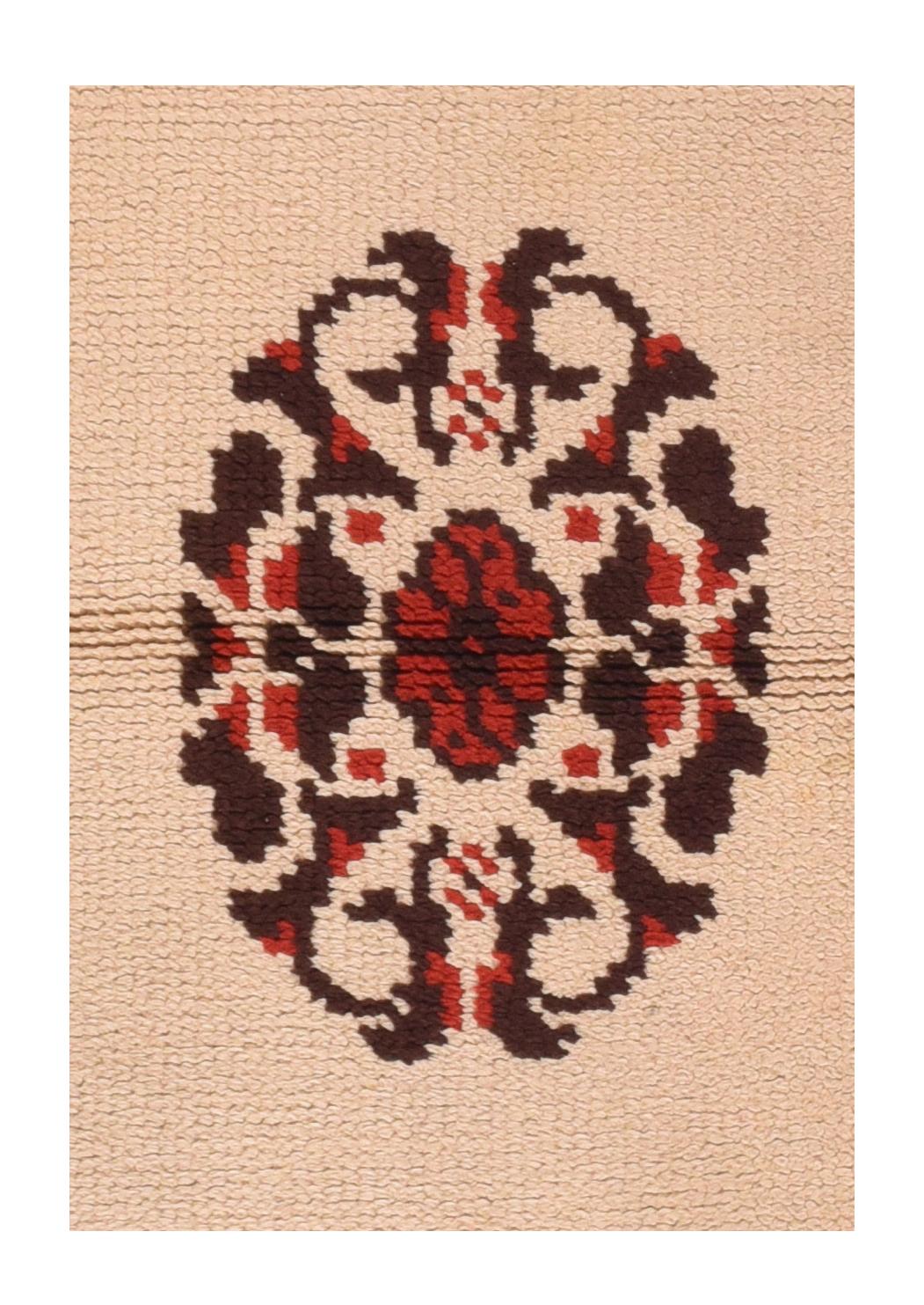 Late 20th Century Vintage Tribal Turkish Rug For Sale