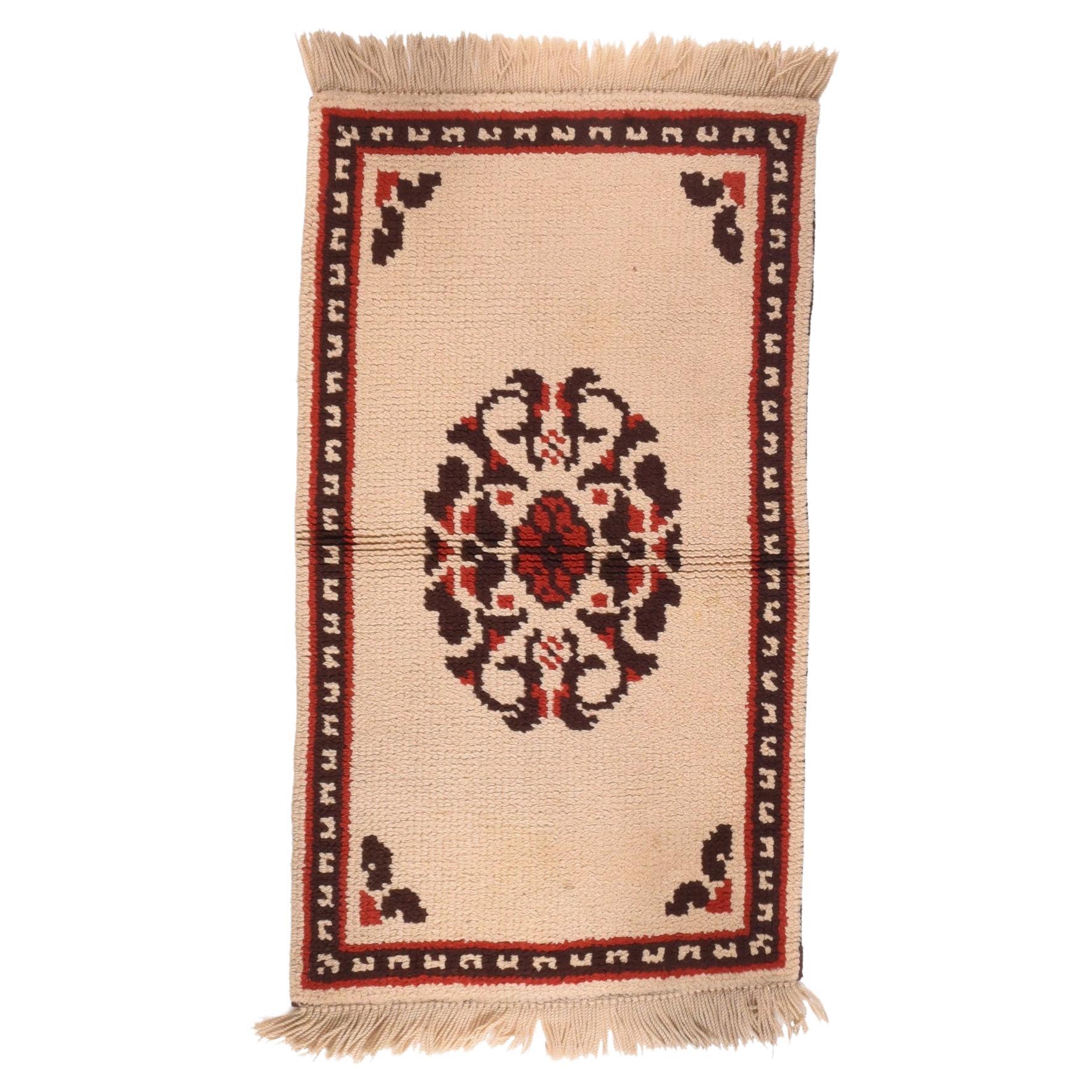 Vintage Tribal Turkish Rug For Sale