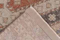 Vintage Tribal Turkish Sparta Carpet Geometric Design, Brown, Ivory & Blue Tones