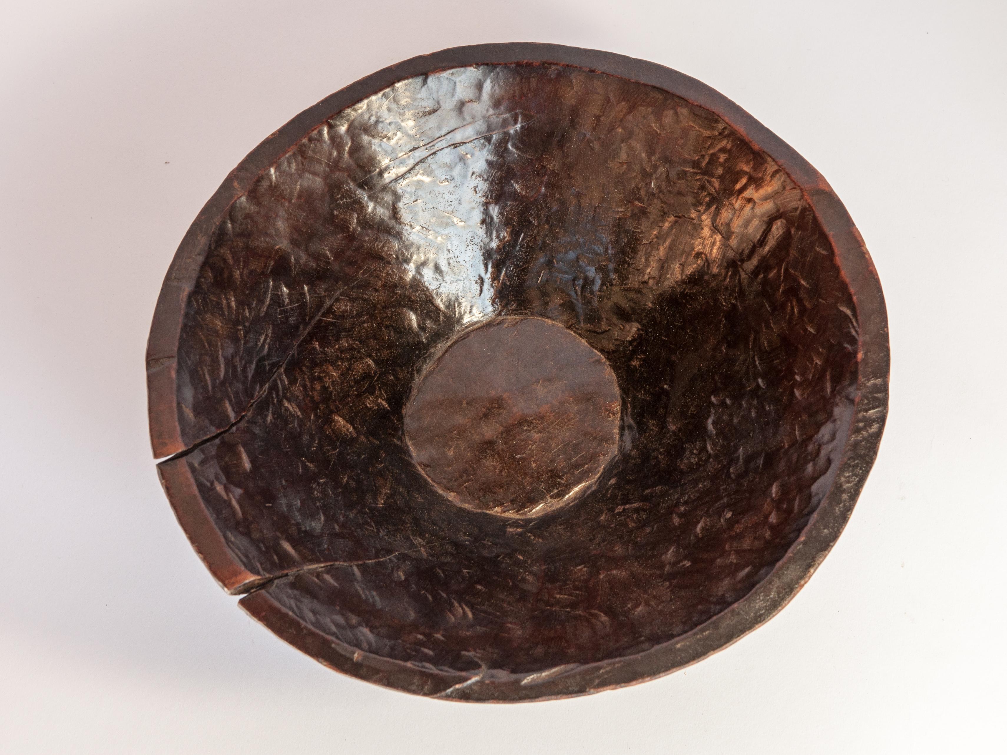 Vintage Tribal Wooden Bowl from Ethiopia, Mid-20th Century 5