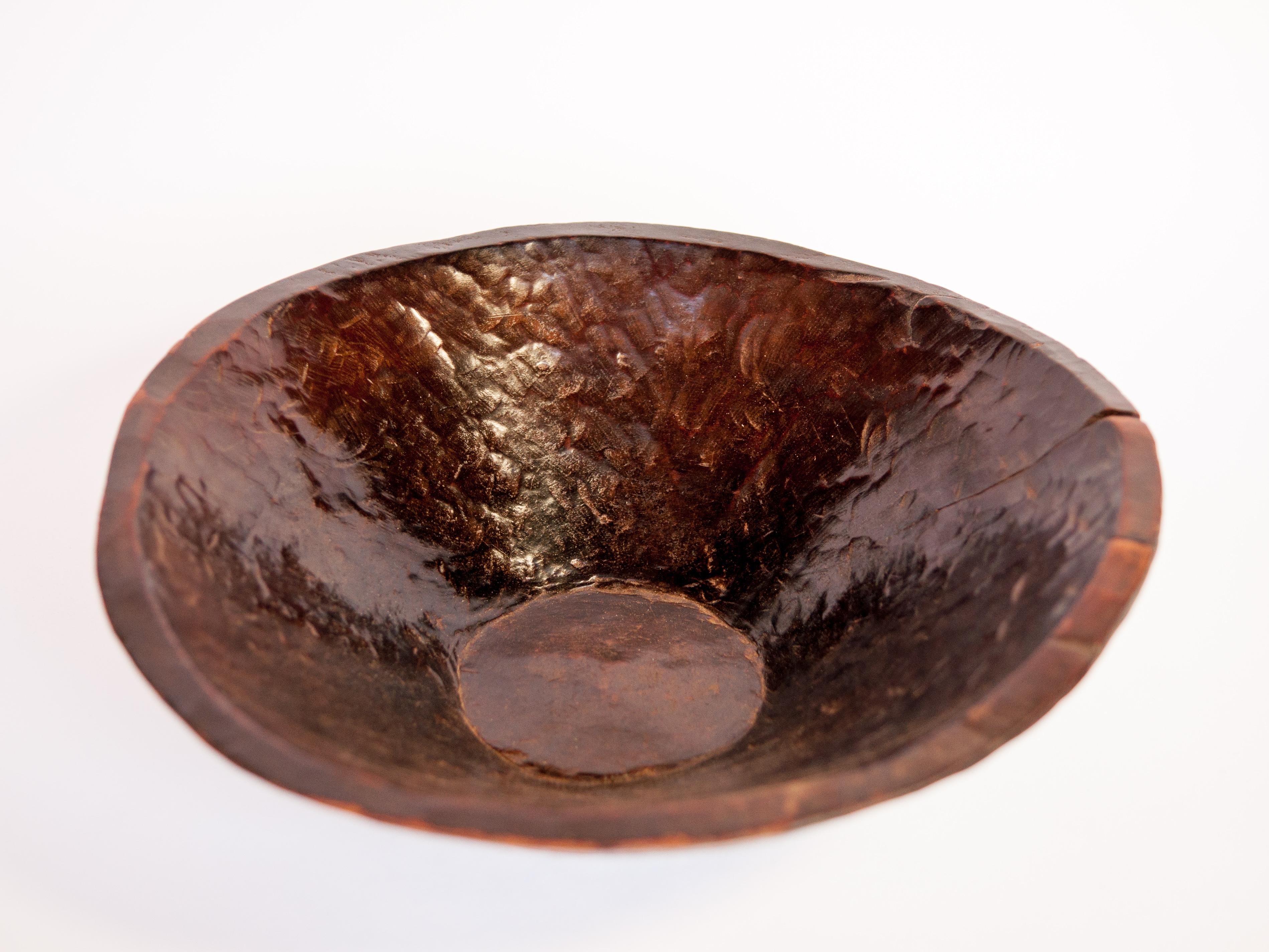 Vintage Tribal Wooden Bowl from Ethiopia, Mid-20th Century 6