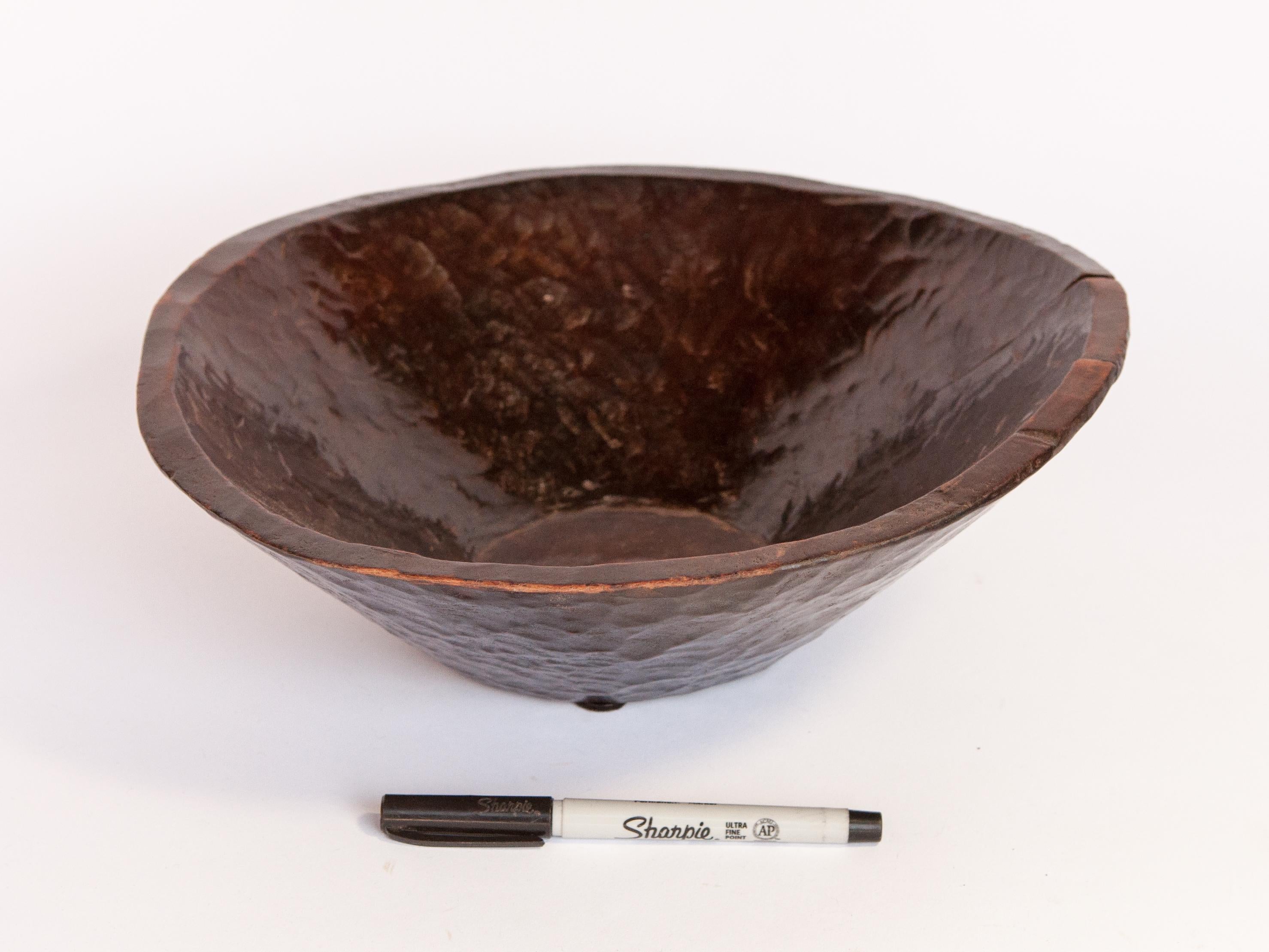 Vintage Tribal Wooden Bowl from Ethiopia, Mid-20th Century 13