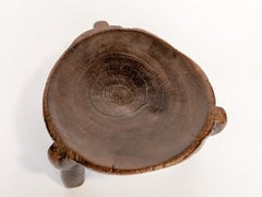 Vintage-Holzhocker aus Tansanien, Stammeskunst, Mitte des 20. Jahrhunderts