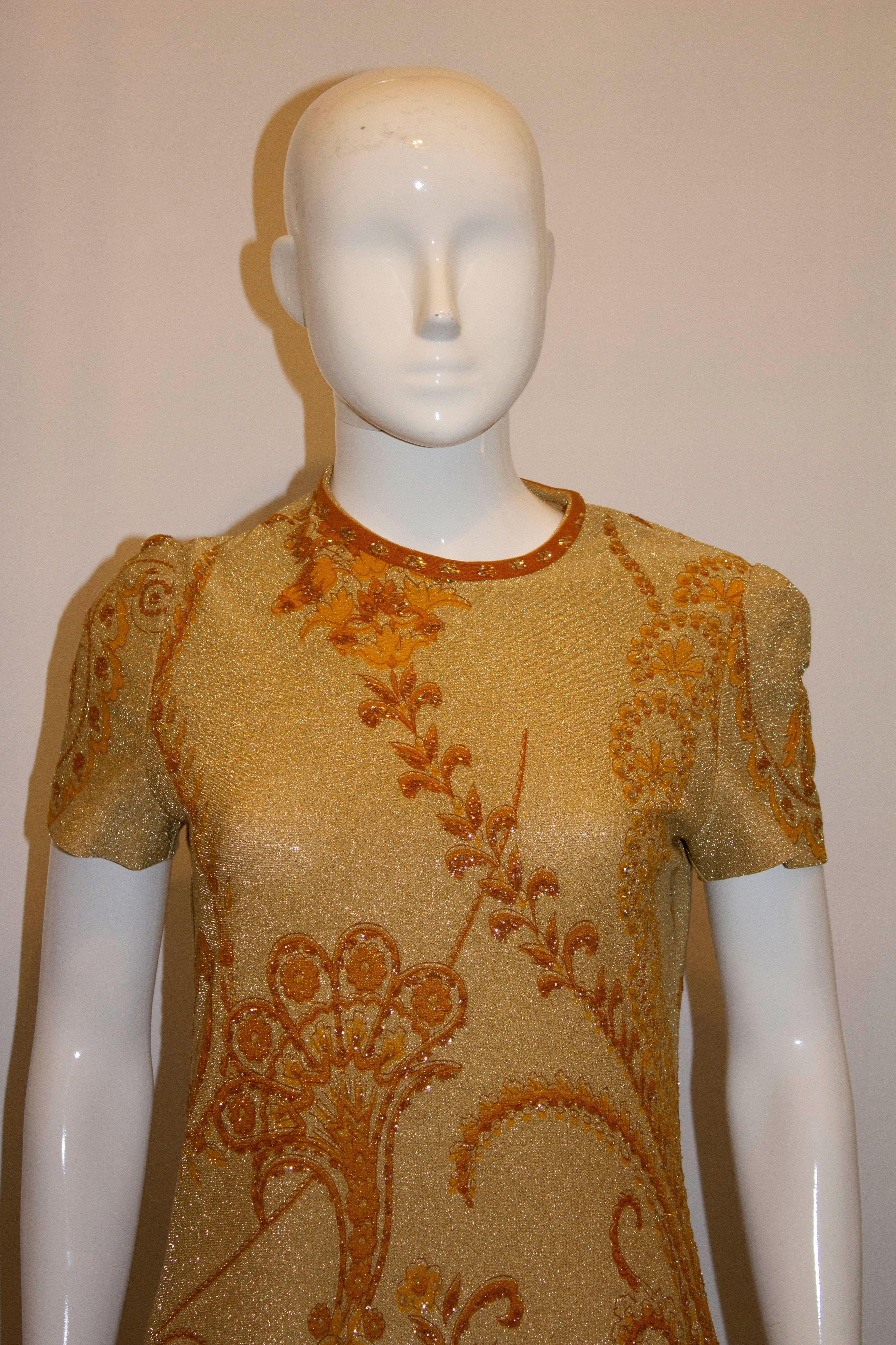Brown Vintage Tricosa Cocktail Dress For Sale