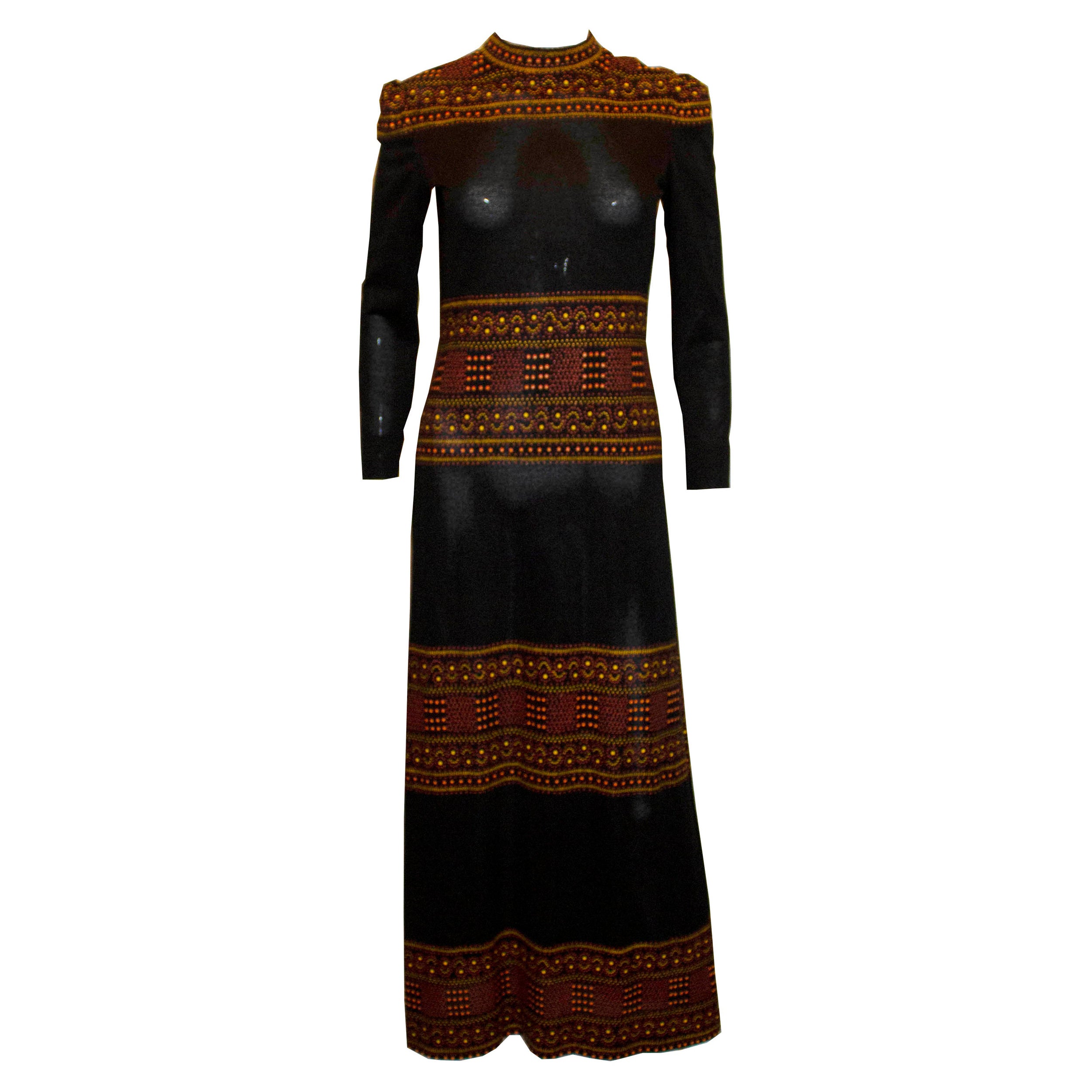 Vintage Tricosa Long Gown with Spot Detail