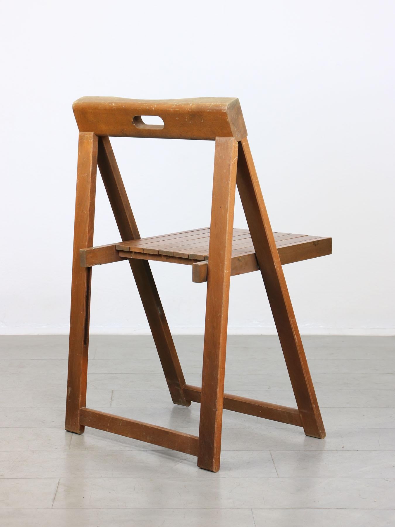 20th Century Vintage Trieste Folding Chairs by Aldo Jacober, Set of 2 For Sale