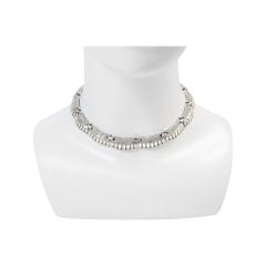 Vintage Trifari Baguette and Pave Choker Necklace Circa 1960s