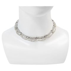 Trifari Baguette- und Pave-Choker im Vintage-Stil  Halskette ca. 1960er Jahre