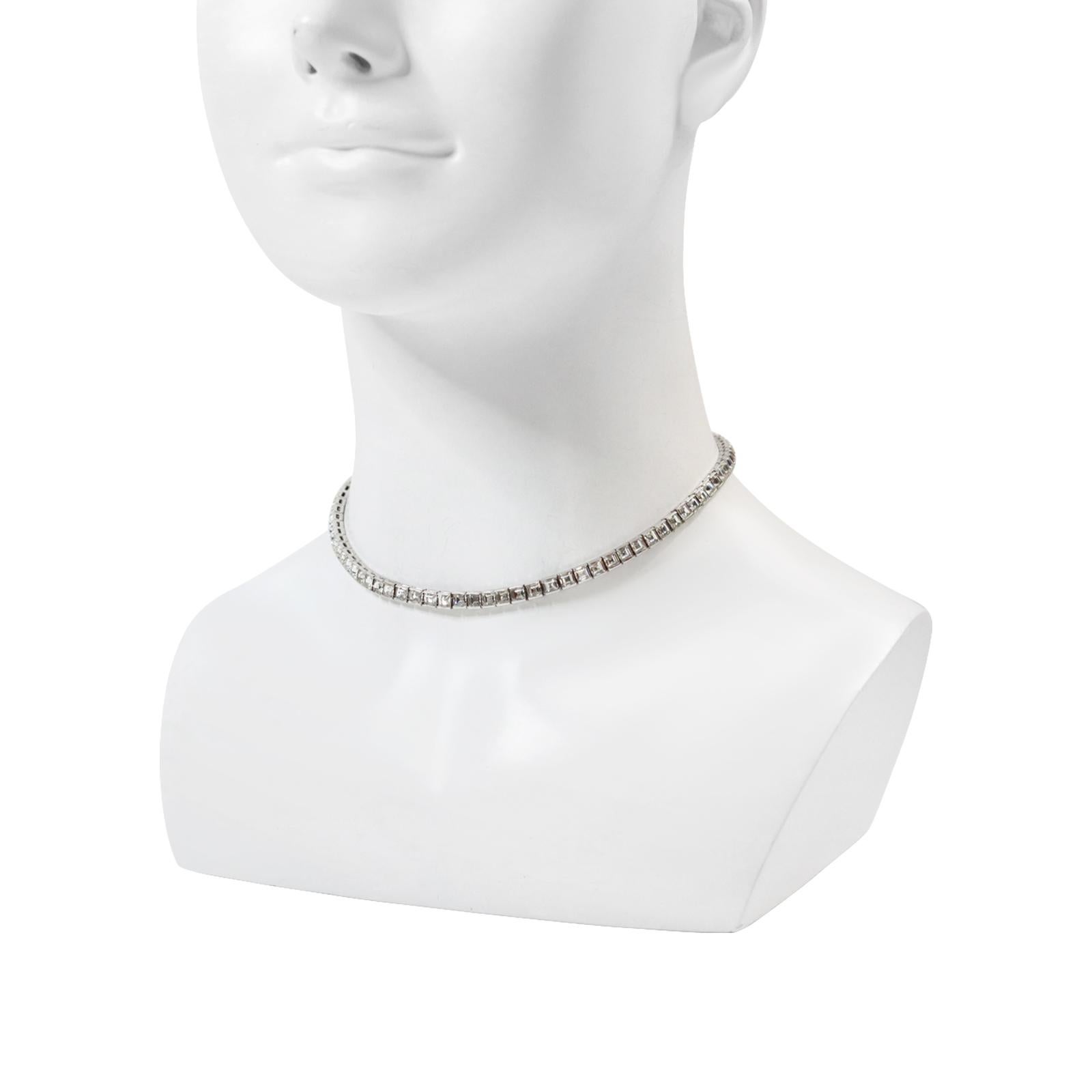 Vintage Trifari Channel Set Square Choker Circa 1960s In Good Condition In New York, NY