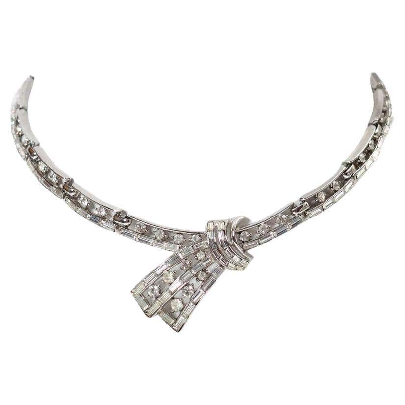 Trifari necklace and earrings vintage set, 1990s For Sale at 1stDibs