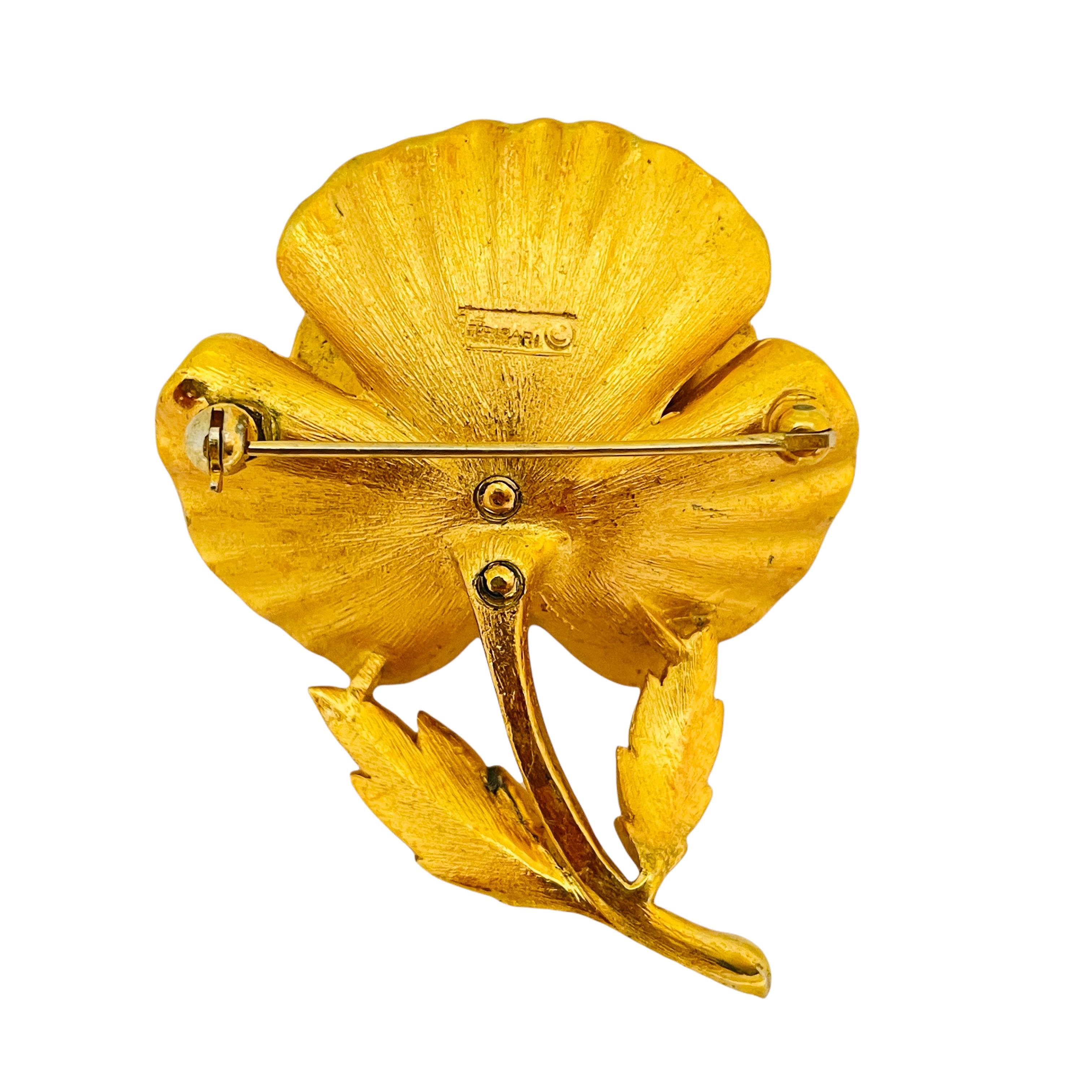 trifari flower brooch