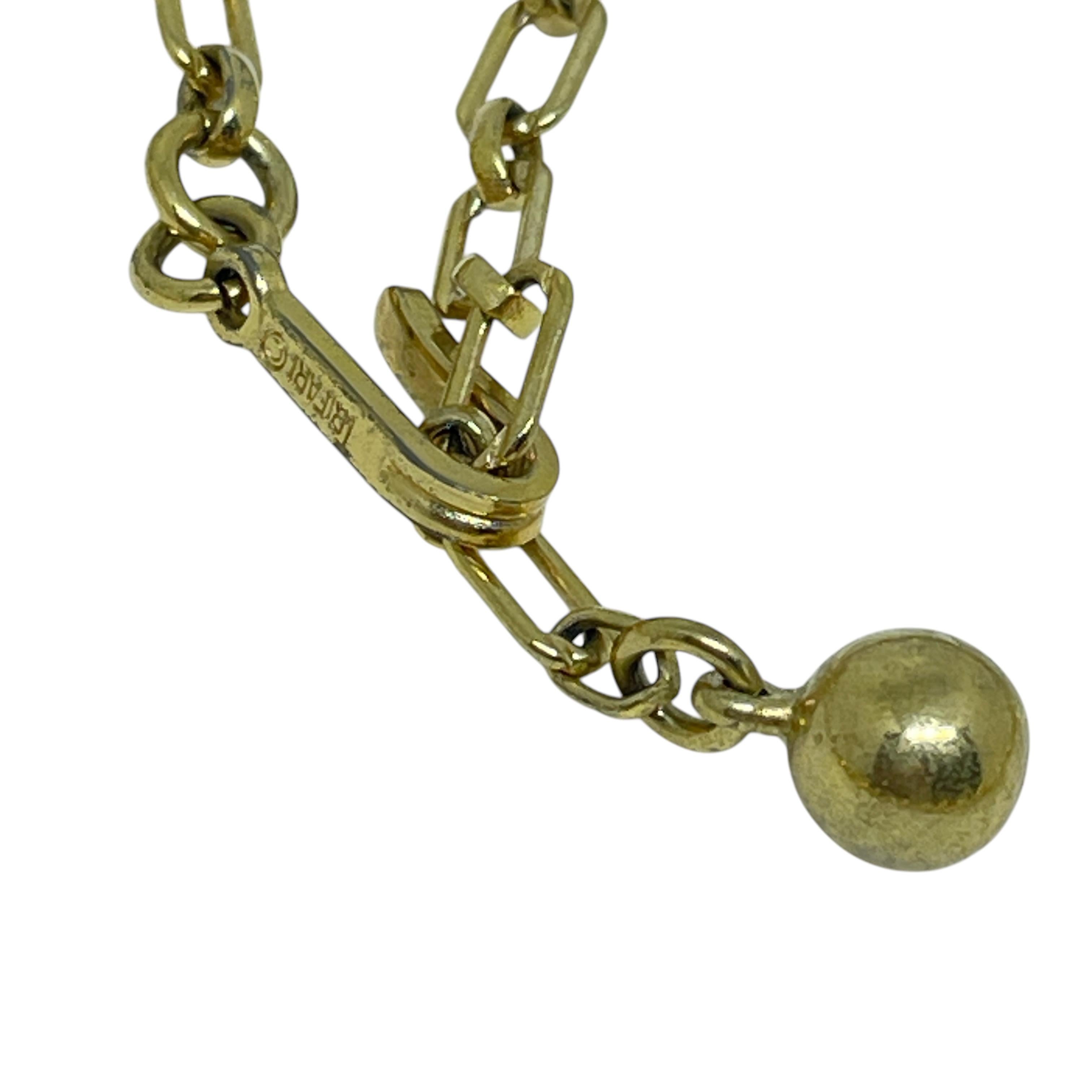 Vintage TRIFARI crown signed gold tone pearl designer necklace In Good Condition For Sale In Palos Hills, IL