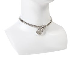 Vintage Trifari Diamante Channel Set Tie Choker Circa 1960s