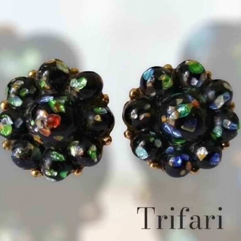 Vintage TRIFARI earrings In Good Condition For Sale In BÈGLES, FR
