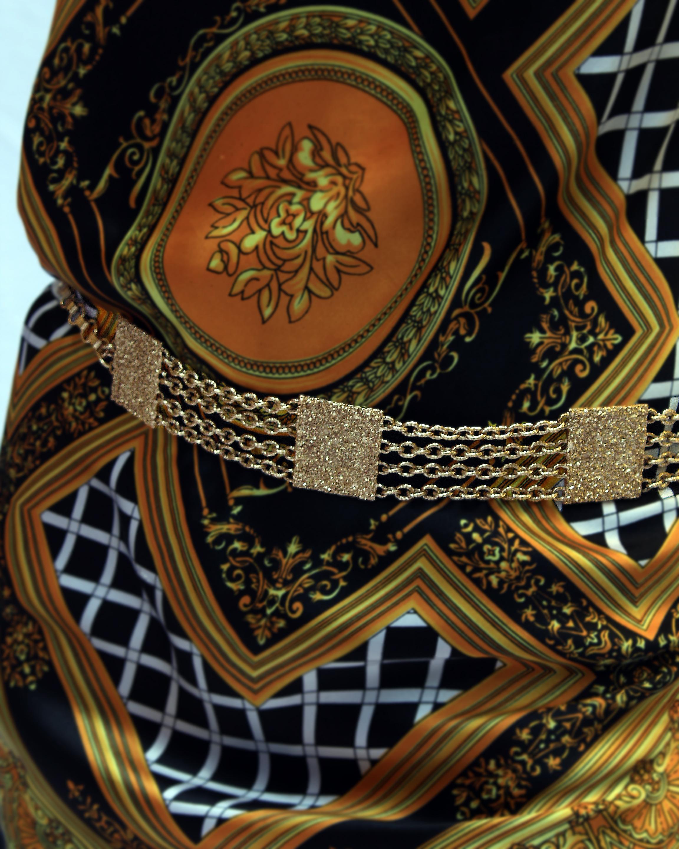 Women's or Men's Vintage Trifari Gold Chain Belt For Sale