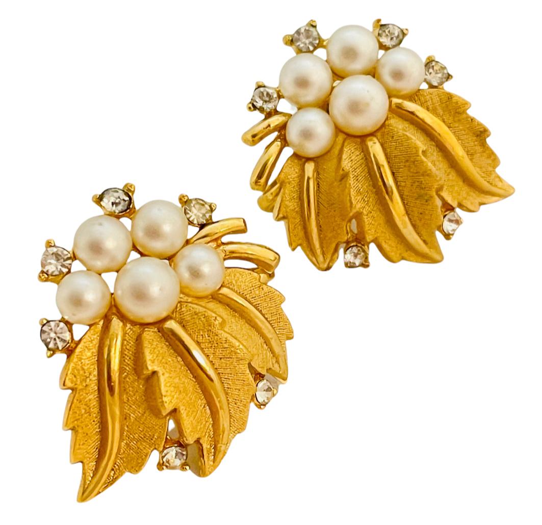 trifari gold earrings