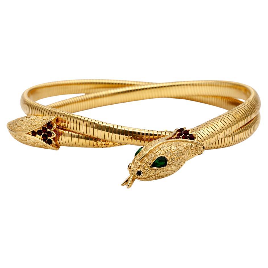 Vintage Crown Trifari Jewelled Snake Belt Rare 1960s