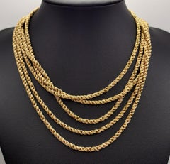Vintage Trifari multi chain necklace, gold tone