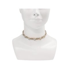 Vintage Trifari Pave Pear Choker Necklace, Circa 1960s