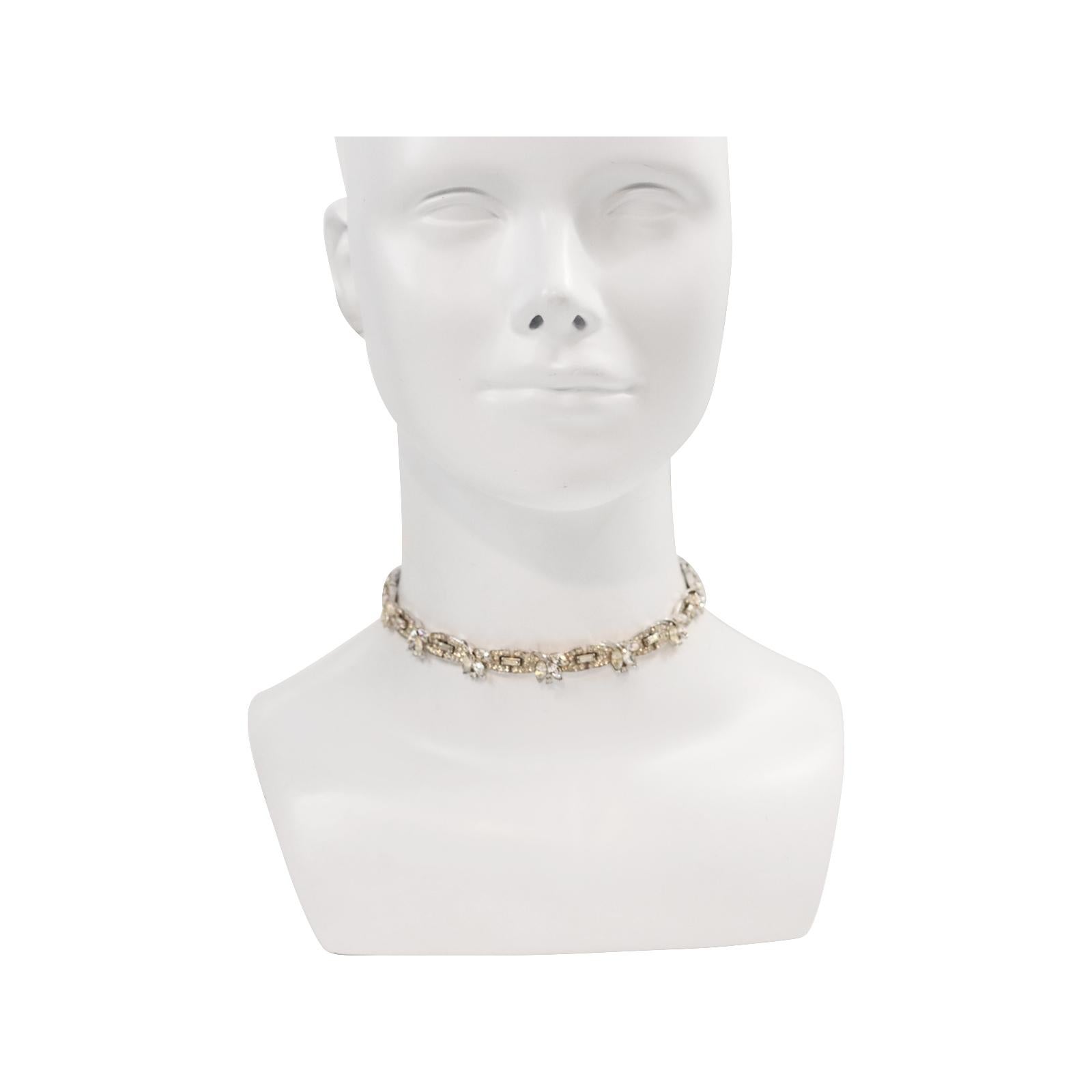 Women's Vintage Trifari Pave and Pear Choker Circa 1960s