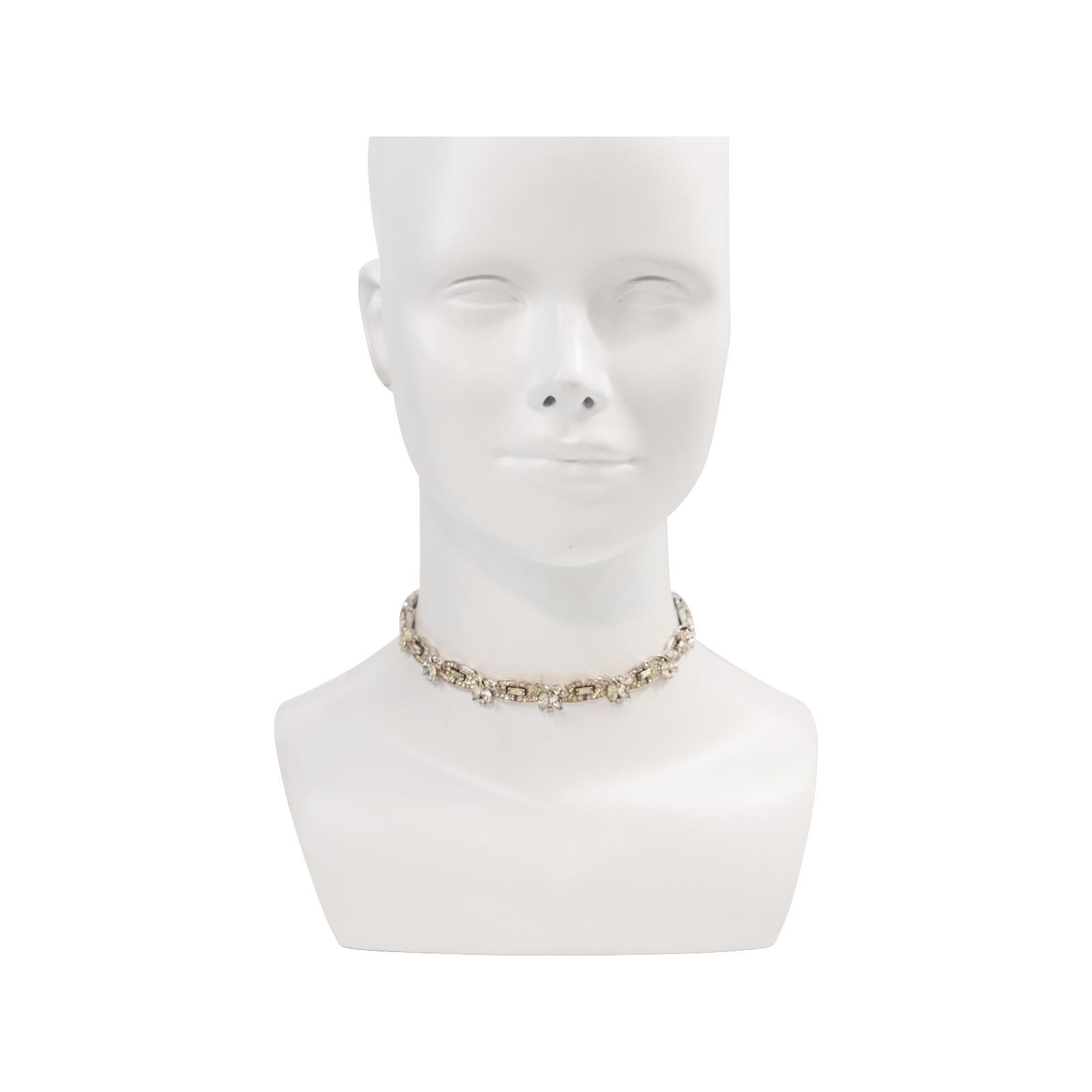 Vintage Trifari Pave and Pear Choker Circa 1960s 1