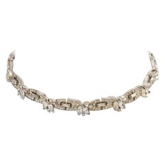 Vintage Trifari Pave und Birnenhalsband Circa 1960er Jahre