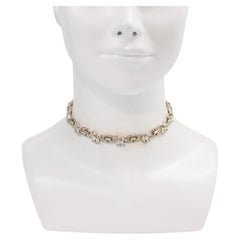Vintage Trifari Pave and Pear Choker Circa 1960s