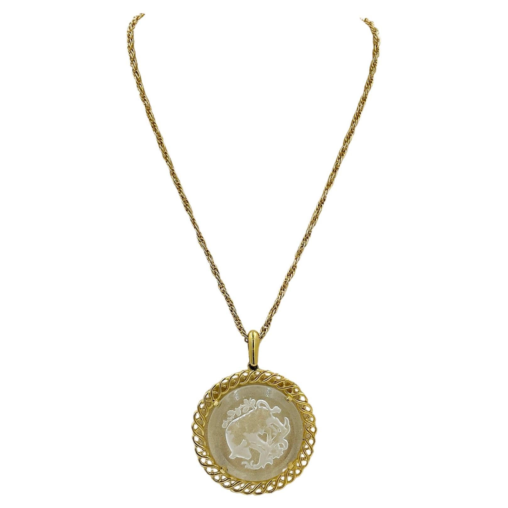 Collar colgante vintage Trifari, años 80 en venta