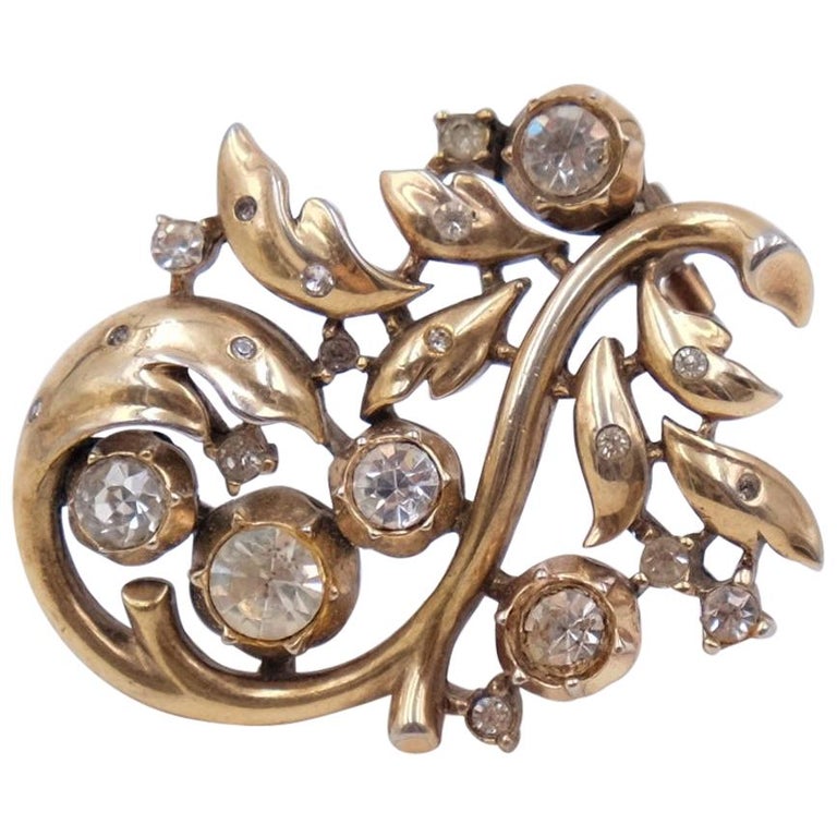 Vintage Trifari Sterling Brooch 1940s For Sale at 1stDibs