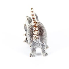 Vintage Trio of Cold Painted Bronze Cats Playing with Babies