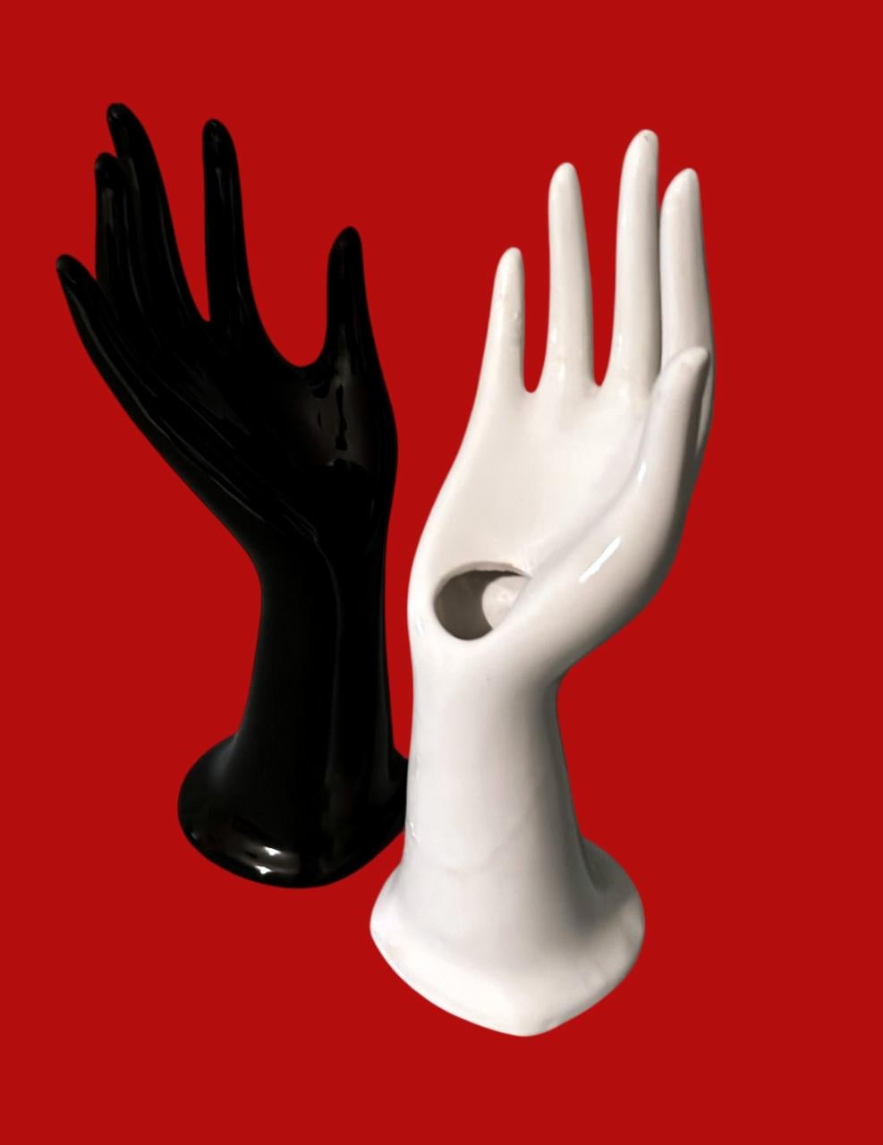 Vintage Trio Of Porcelain Flower/Ring Hands For Sale 4