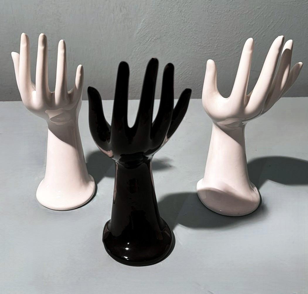 20th Century Vintage Trio Of Porcelain Flower/Ring Hands For Sale