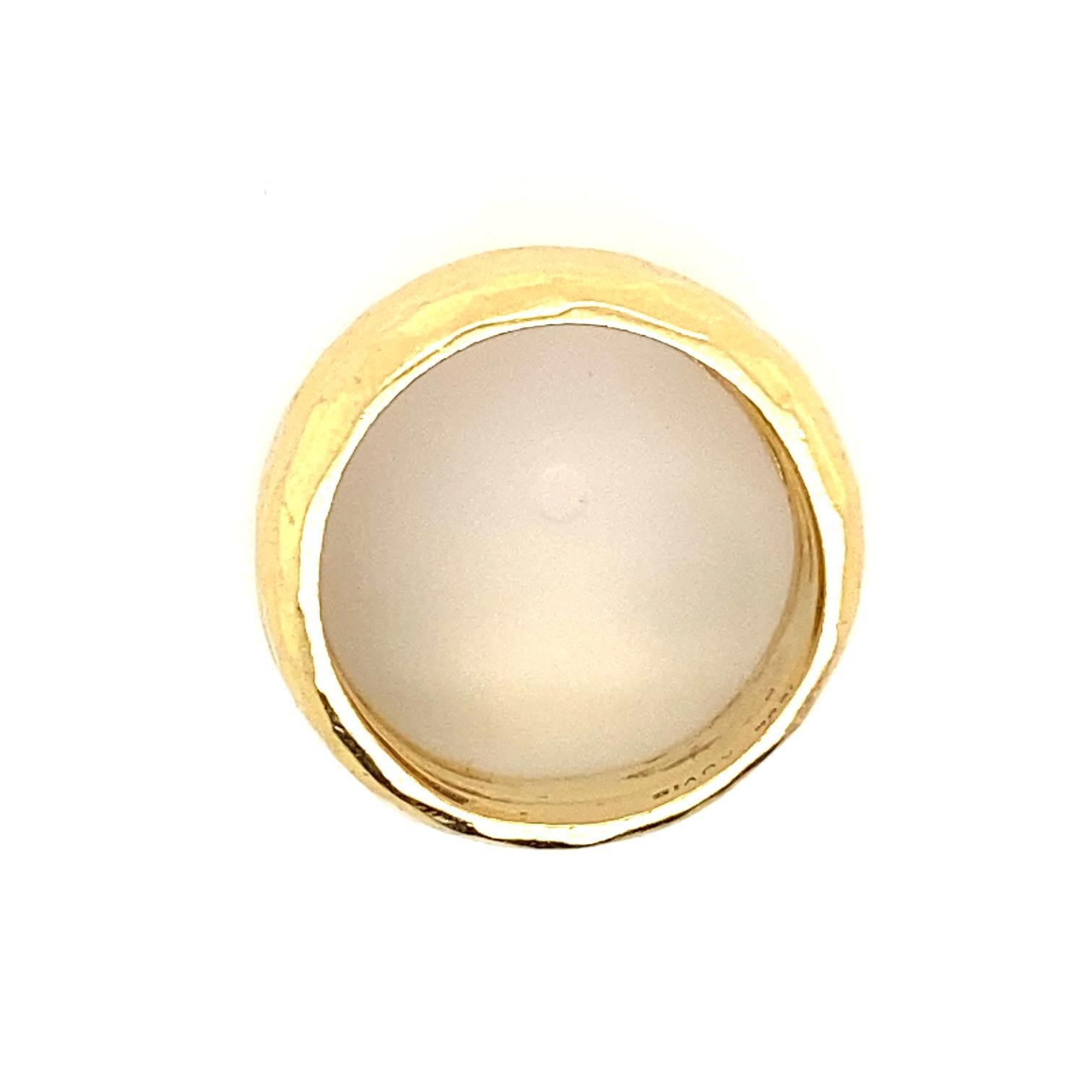 Dreireihiger Vintage-Ring aus 18 Karat Gelbgold im Angebot 4
