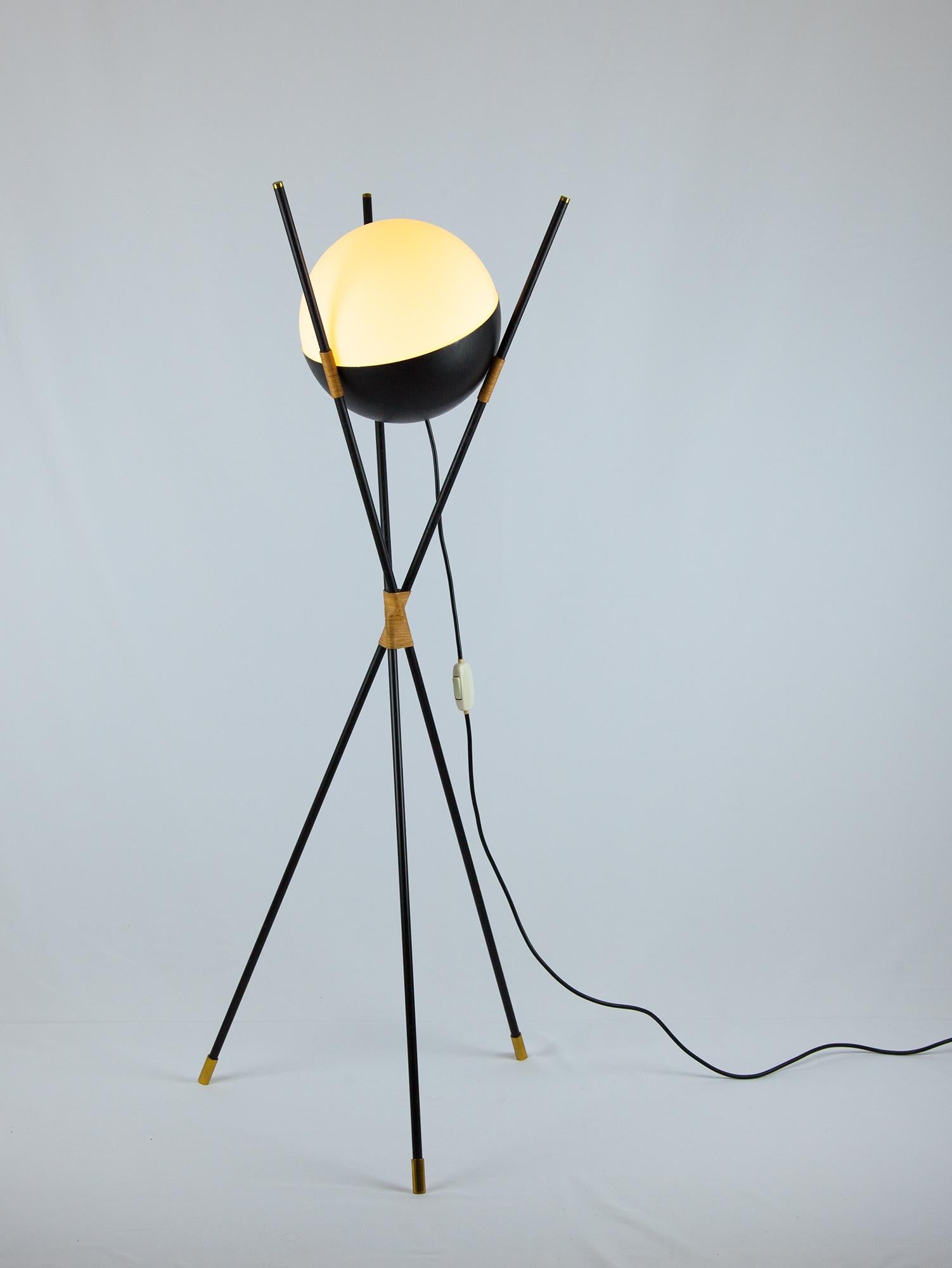 Vintage Tripod Floor Lamp, Angelo Brotto for Esperia, Italy, 1960s 4