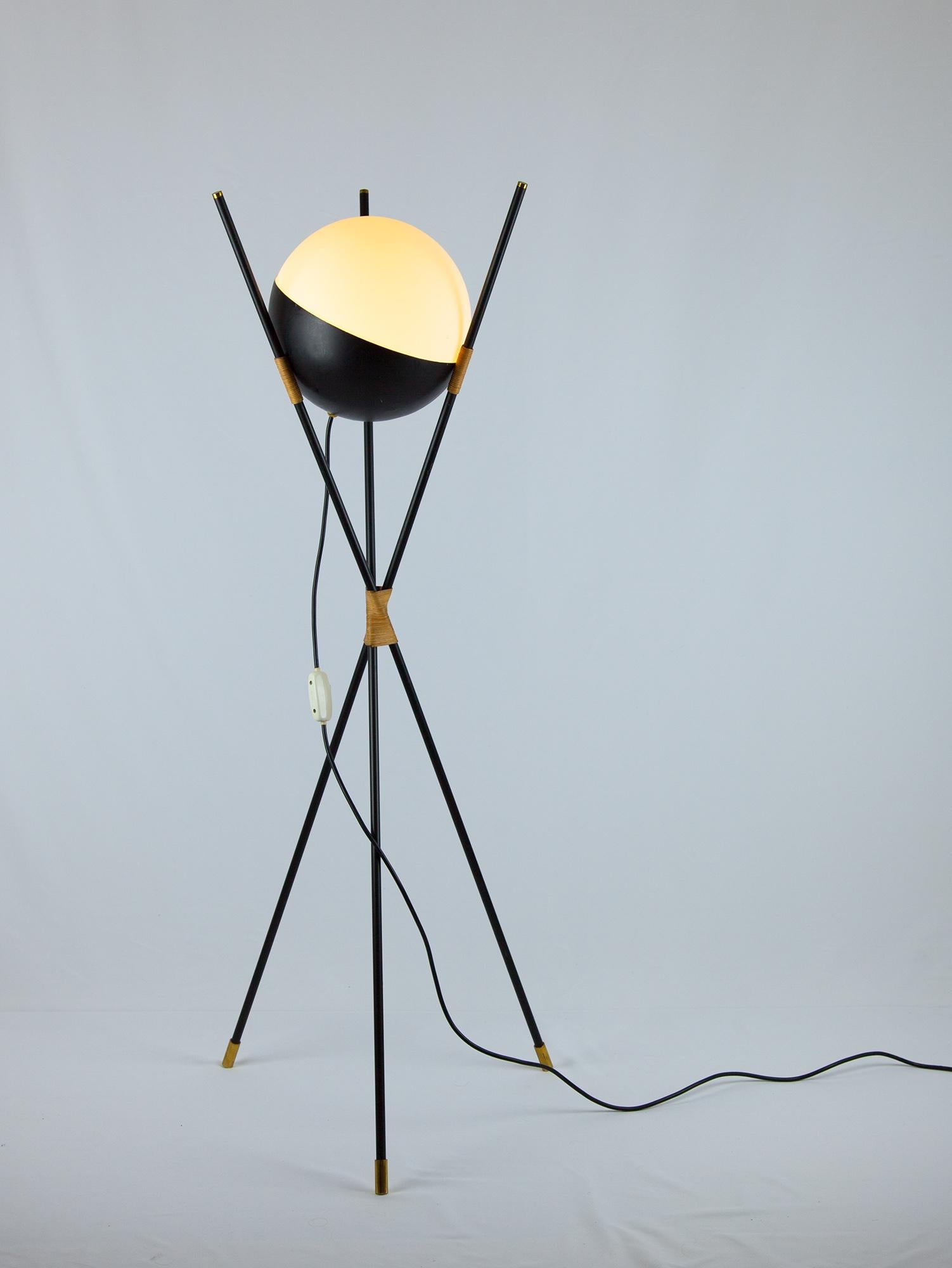 Vintage Tripod Floor Lamp, Angelo Brotto for Esperia, Italy, 1960s 5