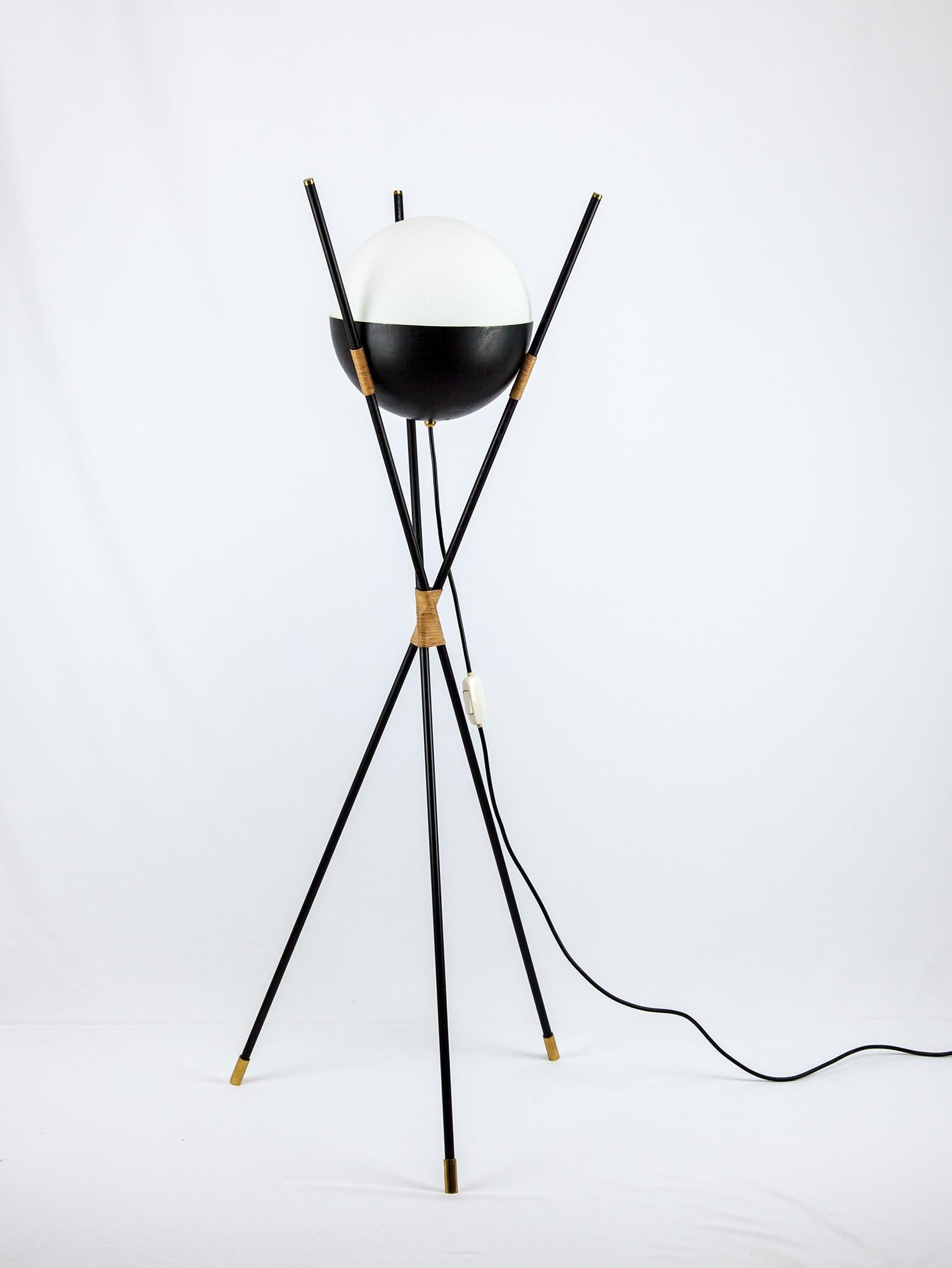 Italian Vintage Tripod Floor Lamp, Angelo Brotto for Esperia, Italy, 1960s