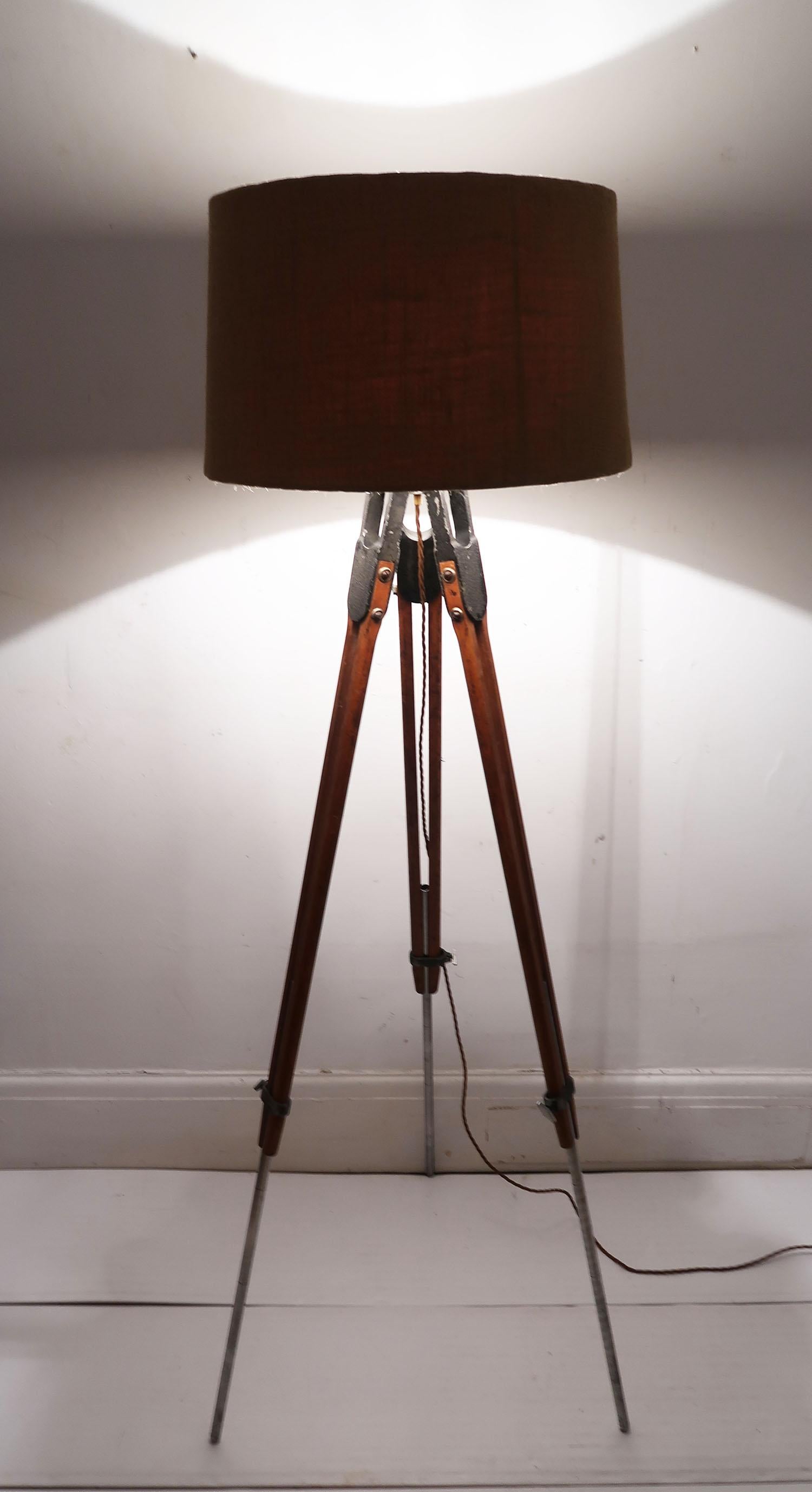 antique tripod floor lamp