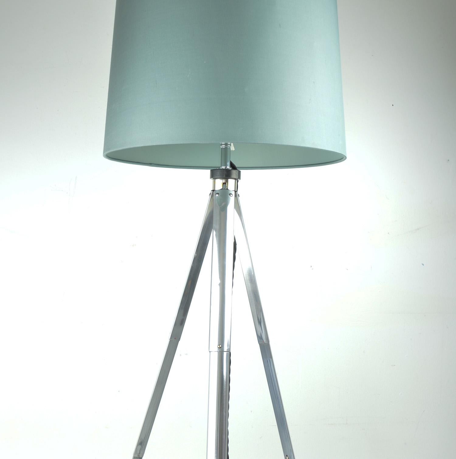 Polished Vintage Tripod Floor Light, English, Mid-20th Century