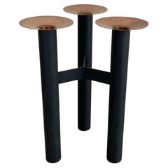 Vintage Tripod metal and copper Candleholder by Hans-Agne Jakobsson, Sweden 1970