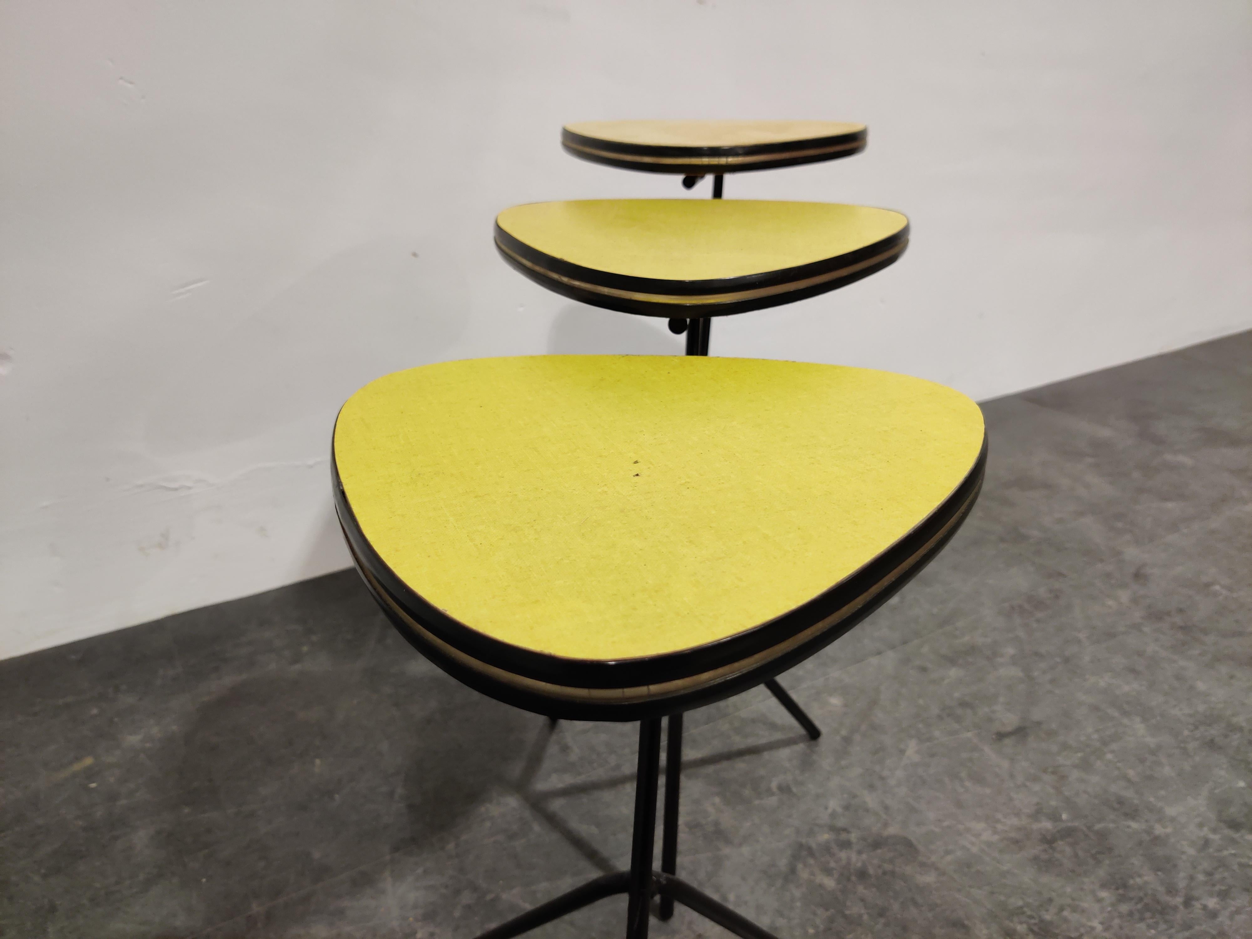 Vintage Tripod Nesting Tables, 1960s In Good Condition In HEVERLEE, BE