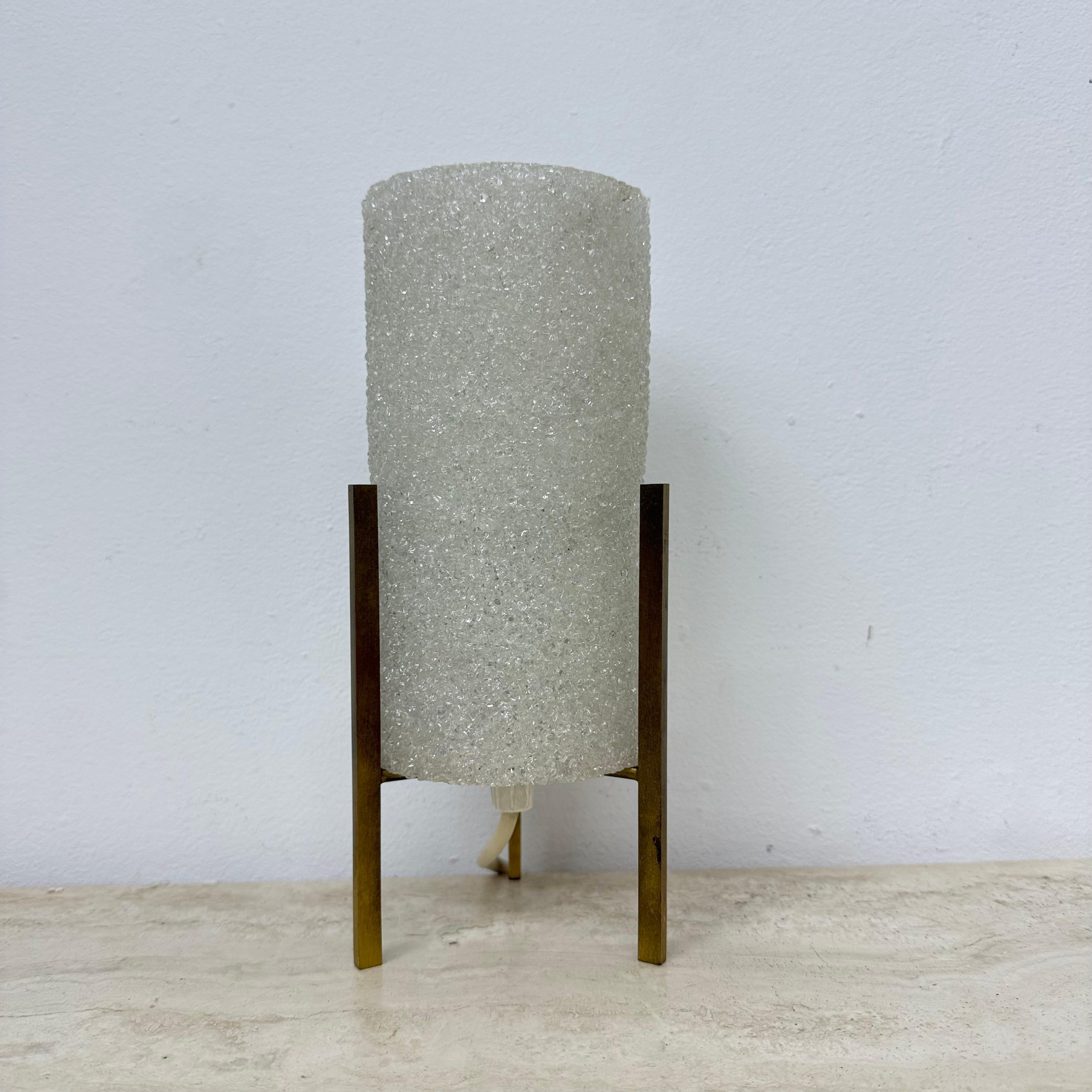 Metal Vintage tripod sugar rocket table lamp , 1970s For Sale