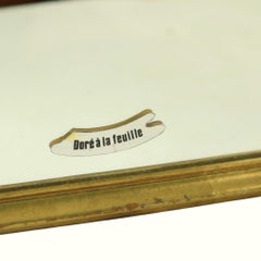 Vintage Triptych Mirror Gold Leaf Gilded Hollywood Regency 86cm