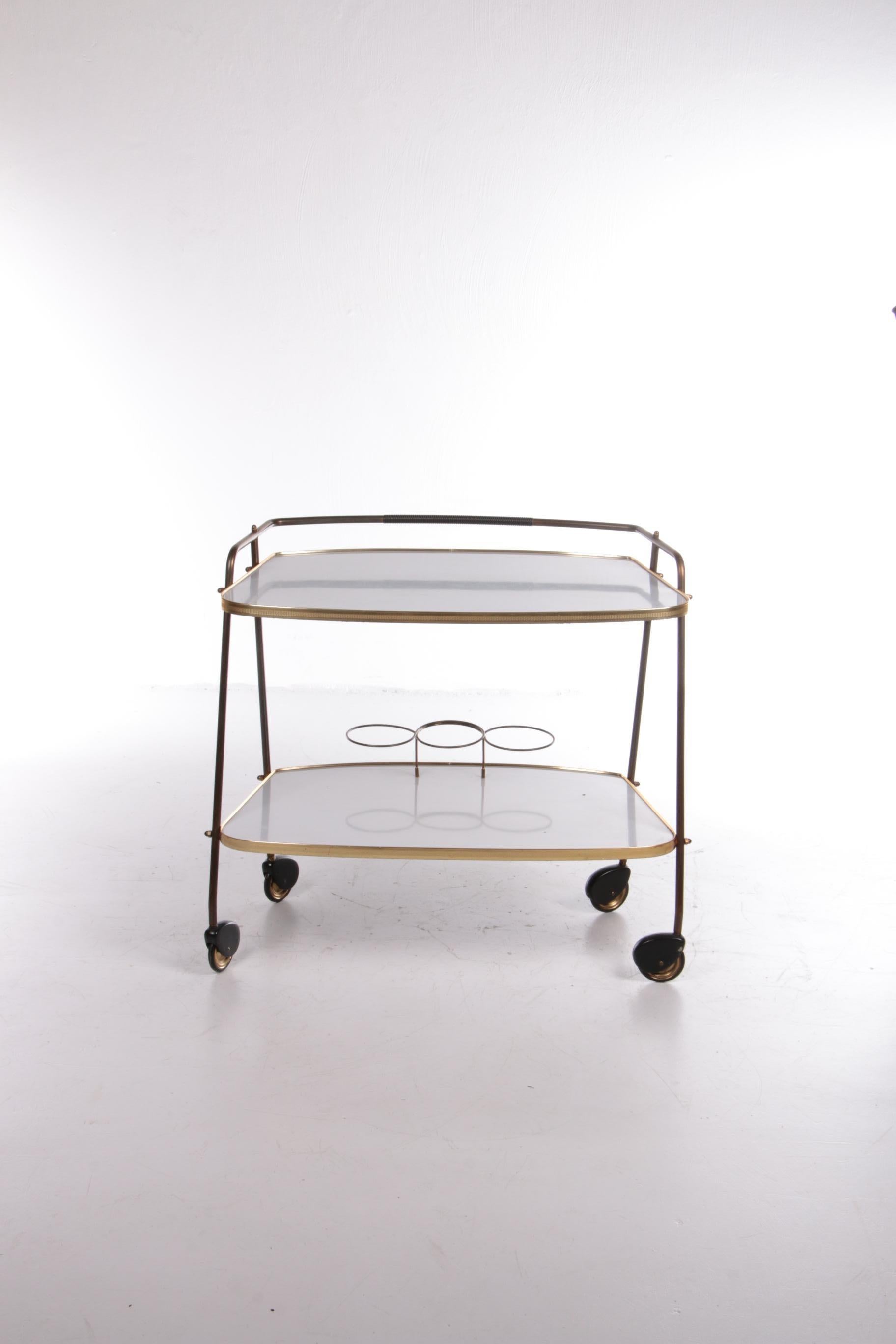 Vintage Trolley Tea Cart or Beautiful Bar Cart, 1960s In Good Condition In Oostrum-Venray, NL