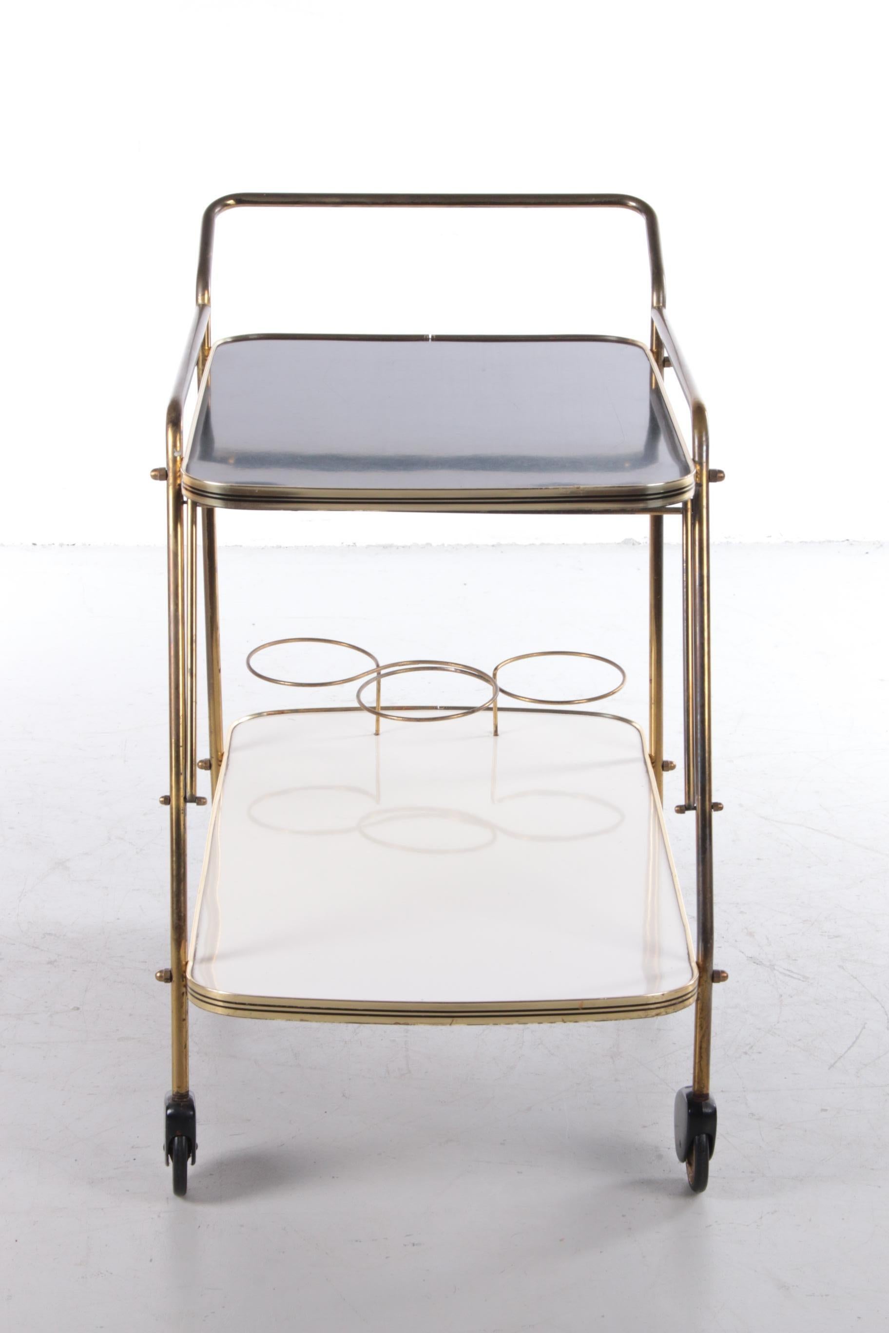 Vintage Trolley Tea Cart or Beautiful Bar Cart, 1960s In Good Condition In Oostrum-Venray, NL